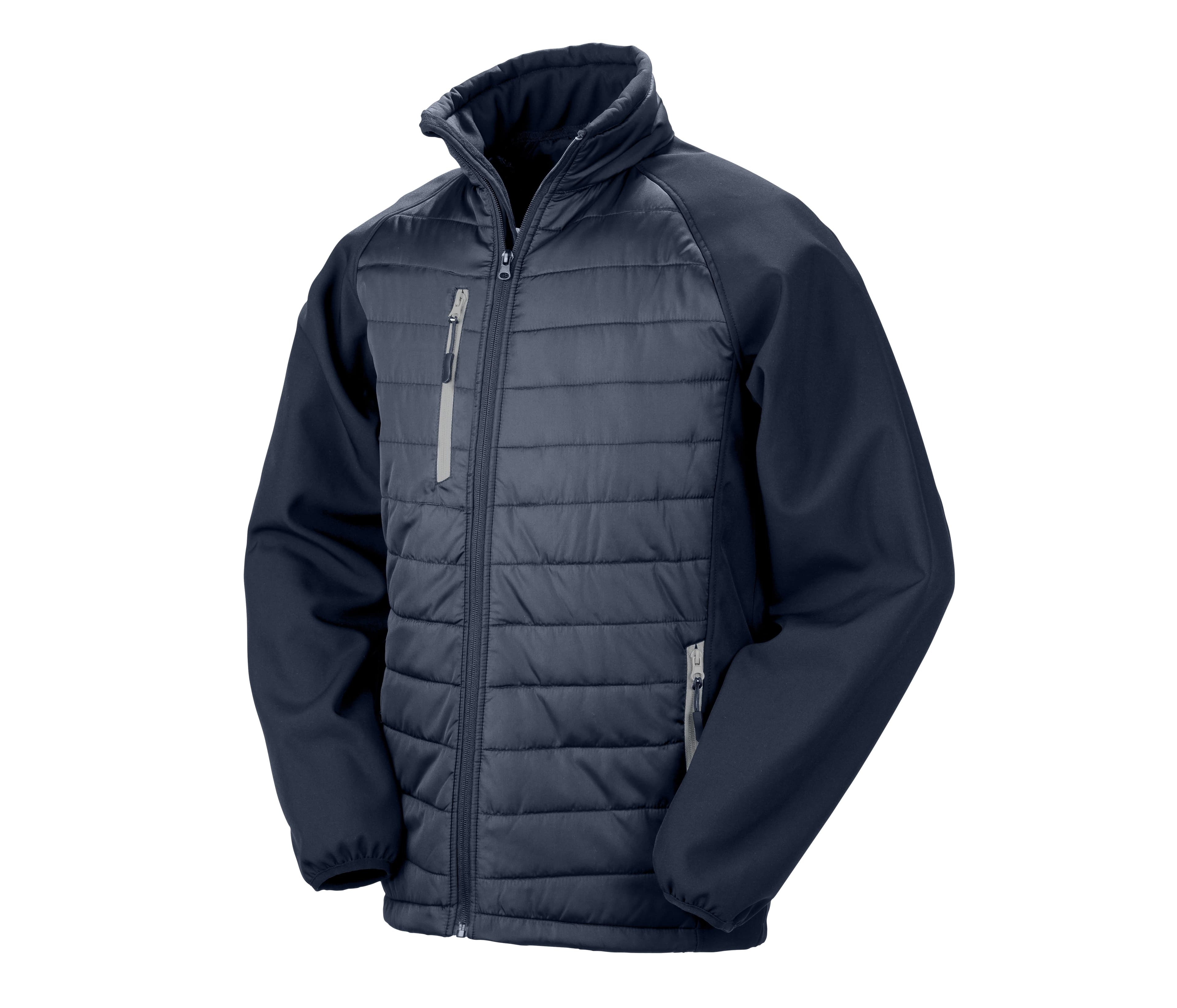 Veste bi-matière NAVY / GREY