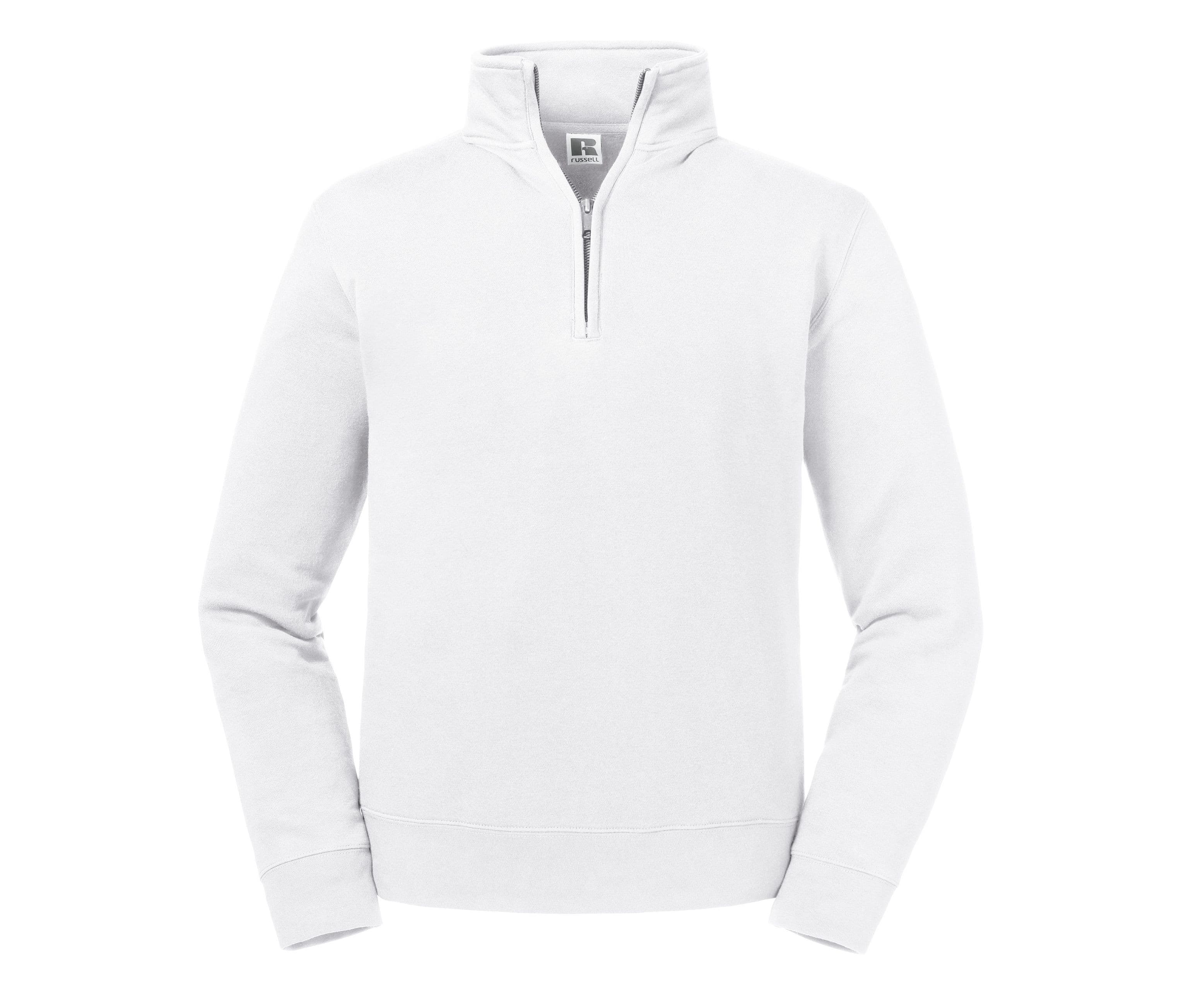 Sweat col zippé Authentic WHITE