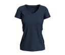 STEDMAN Tee-shirt femme col V BLUE MIDNIGHT