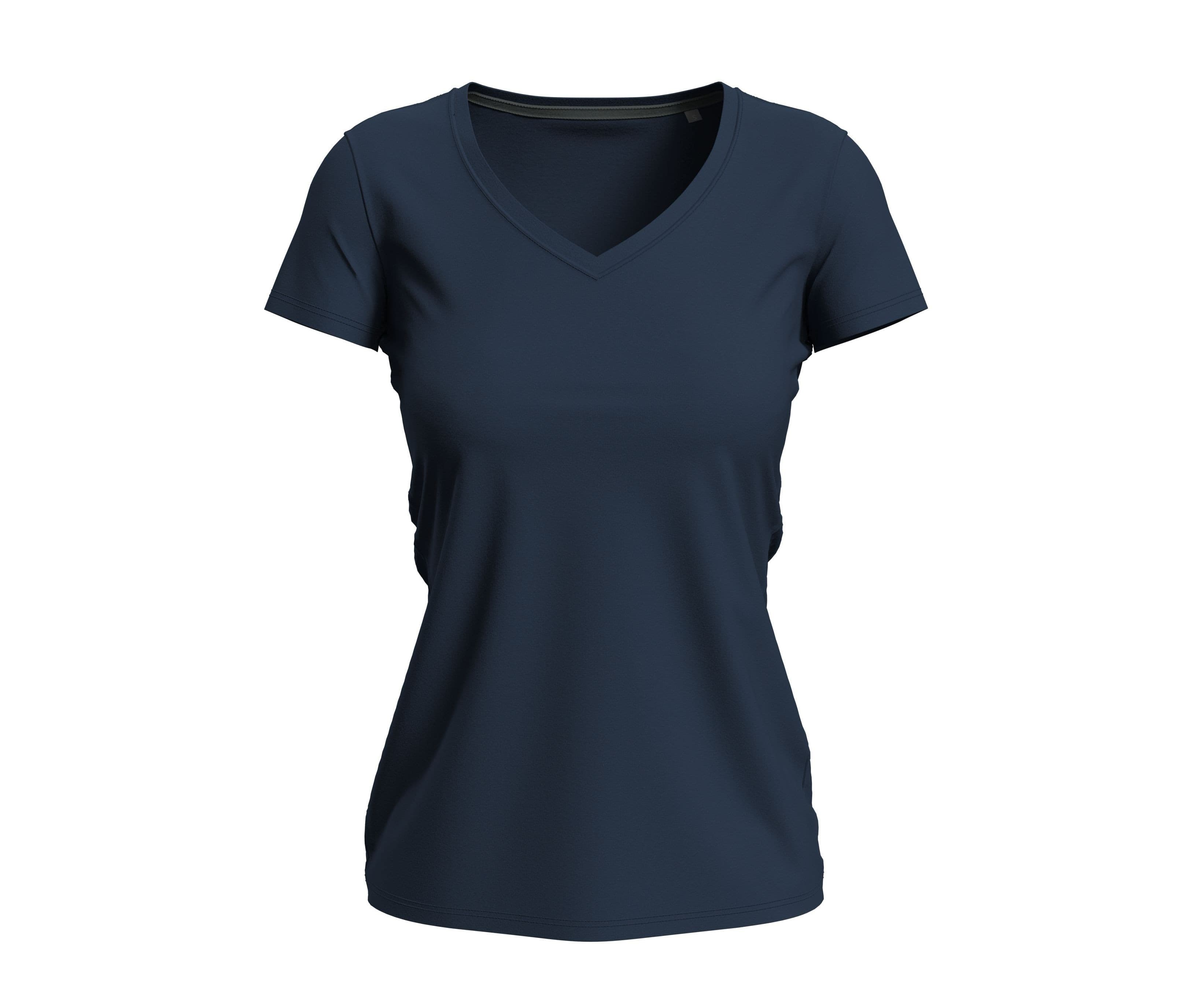 Tee-shirt femme col V BLUE MIDNIGHT