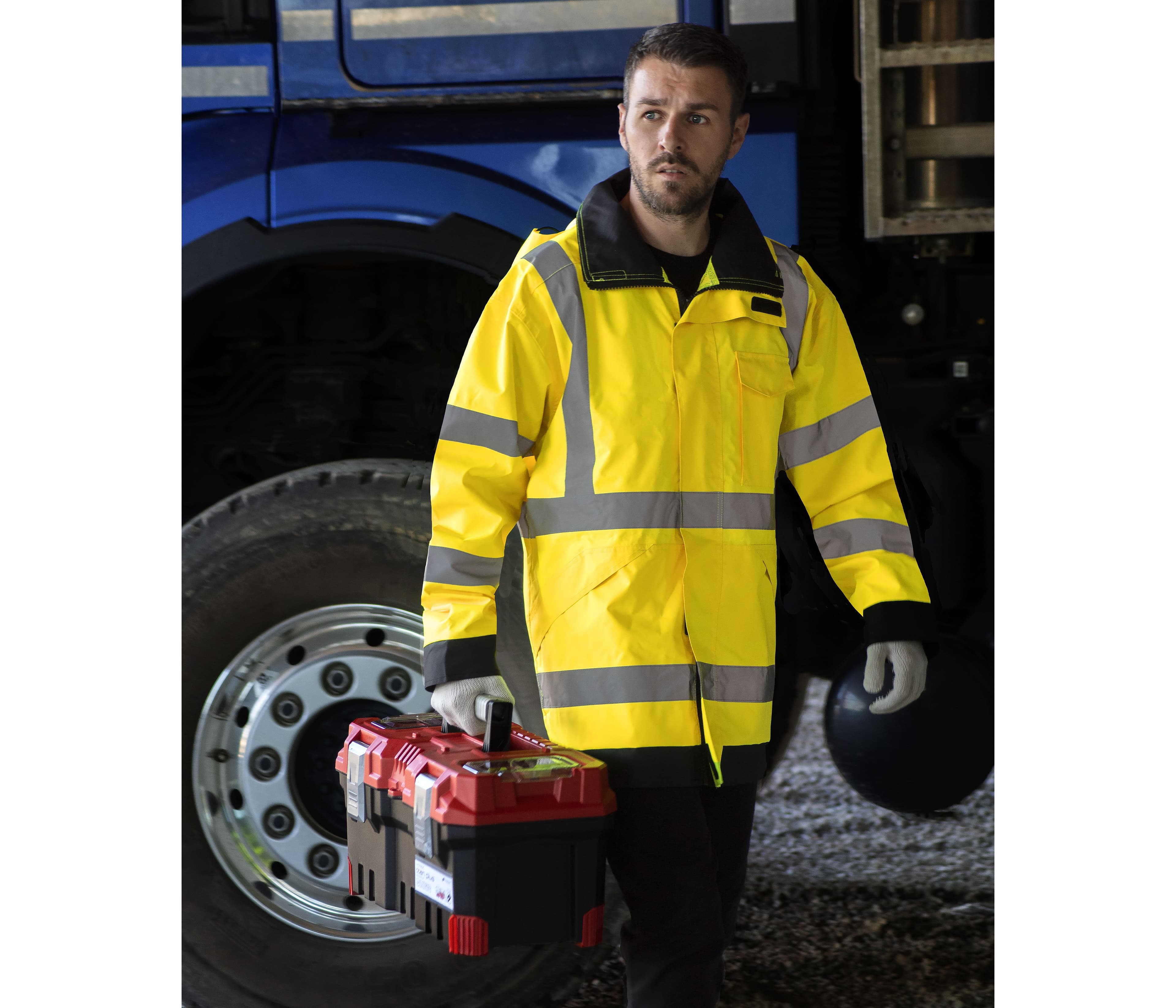 Veste de pluie haute visibilité