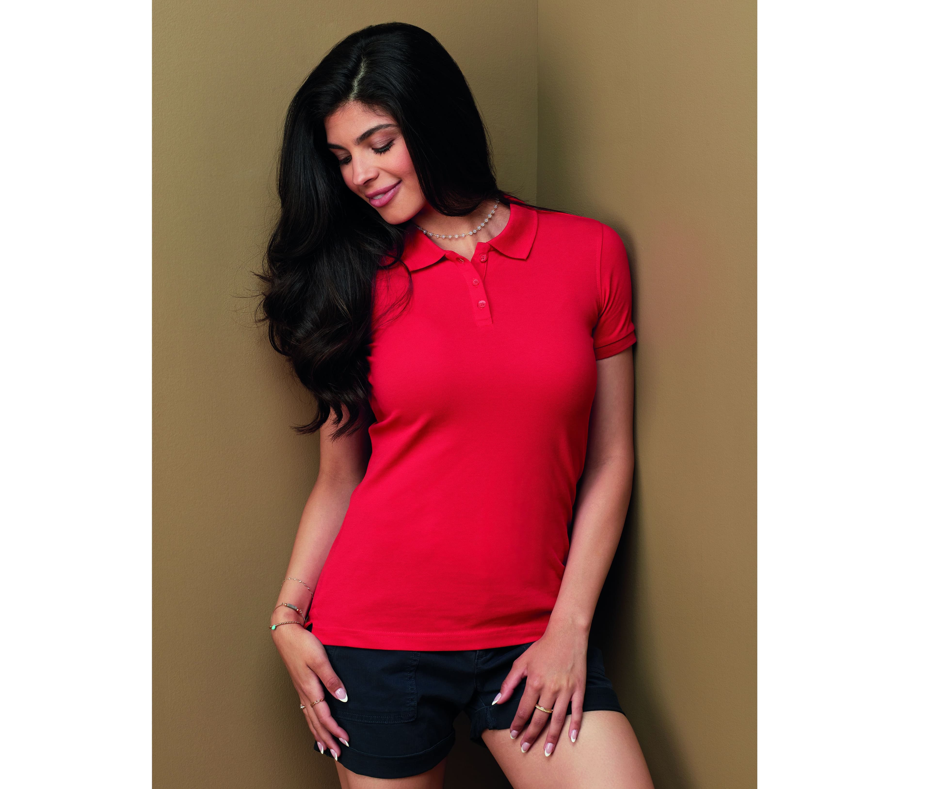 Polo manches courtes femme