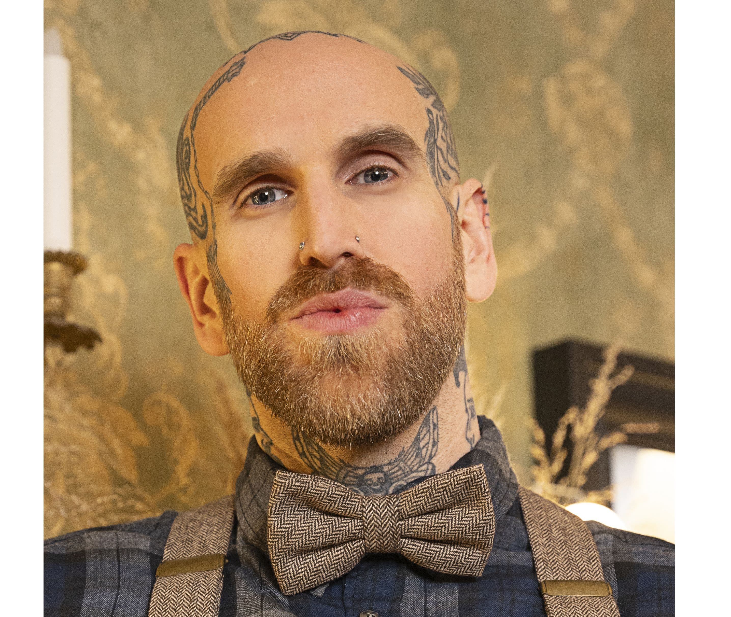 Noeud papillon stylé avec motif à chevrons Herringbone