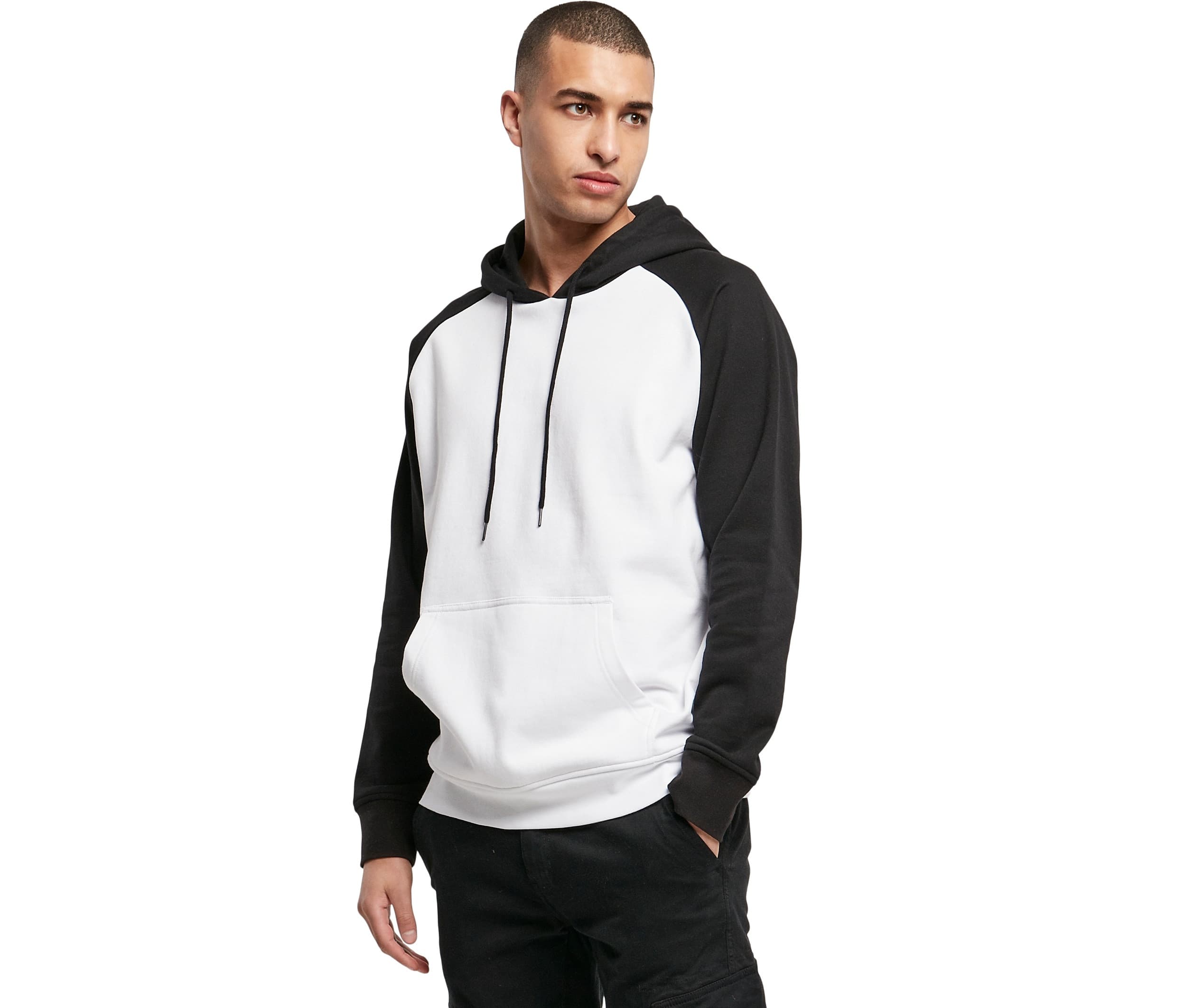 Sweat capuche manches et capuche contrastées