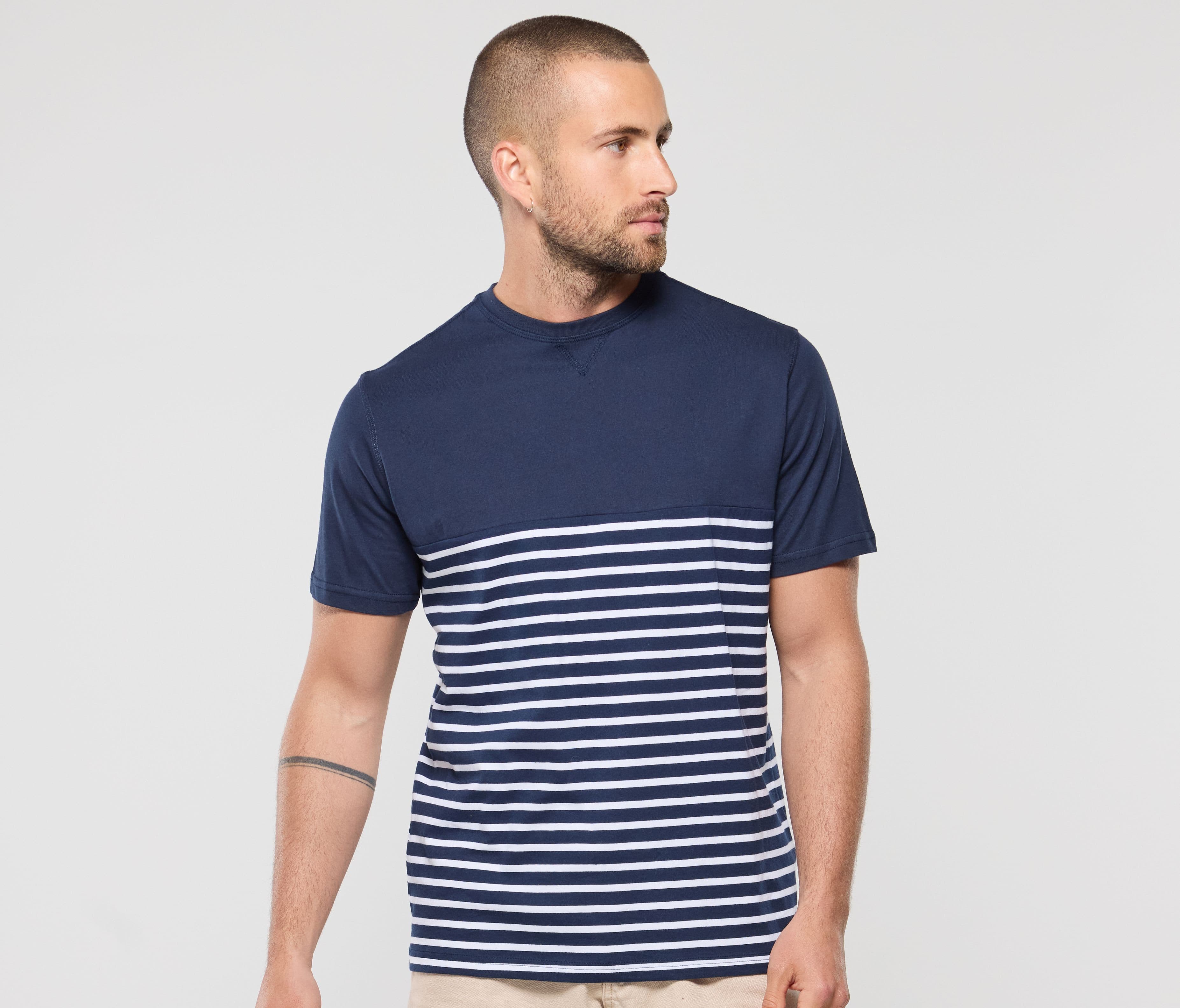 Marinière manches courtes en coton organique