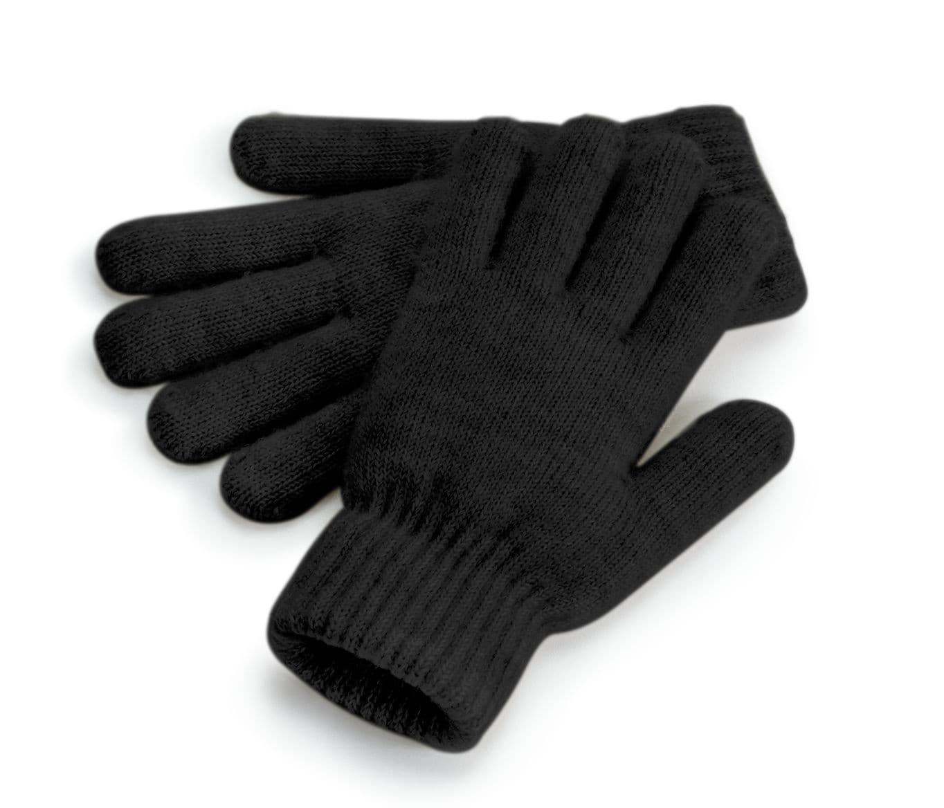 Gants en maille côtelée BLACK MARL