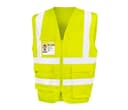 RESULT Gilet de sécurité en polycoton FLUO YELLOW