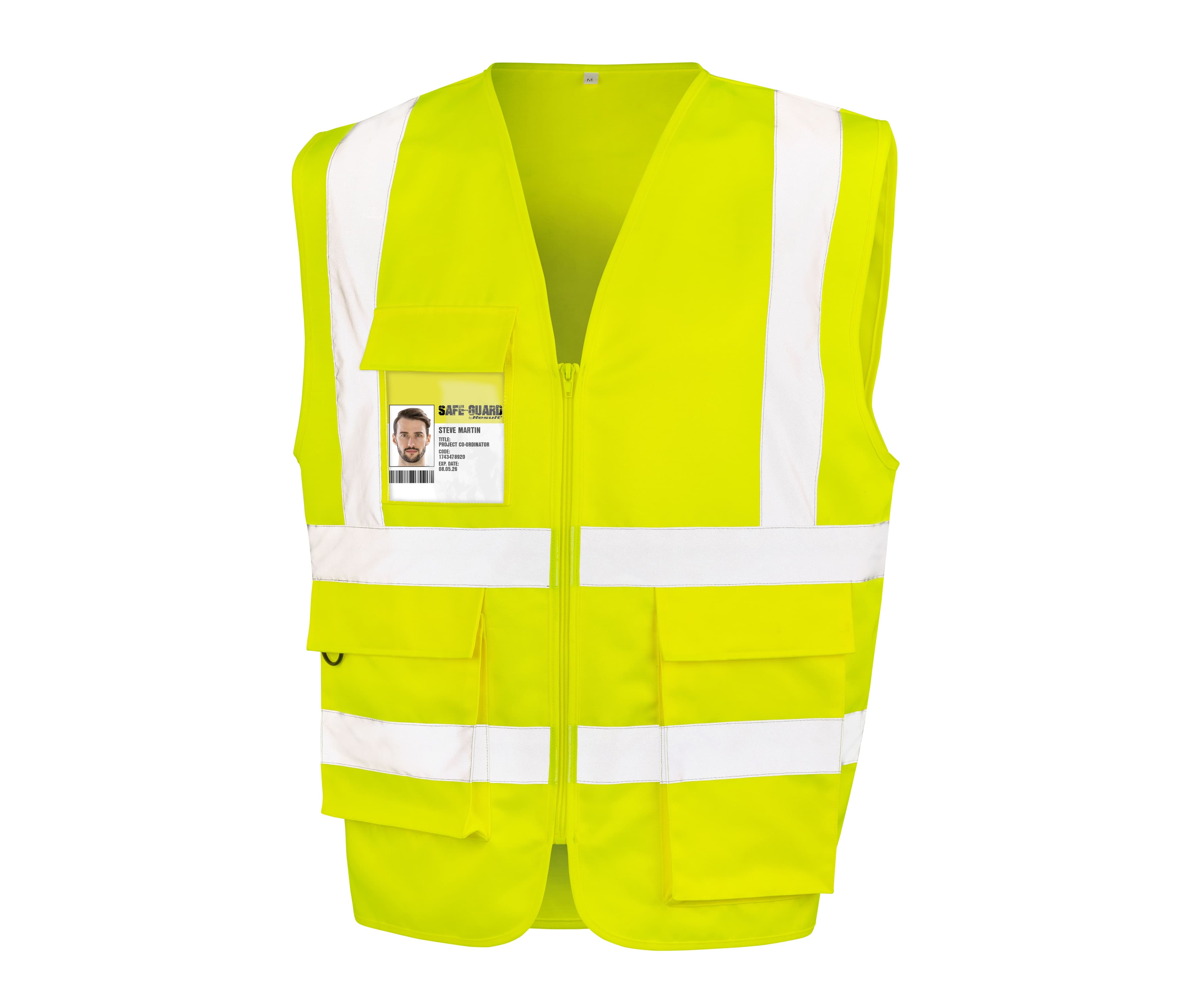 Gilet de sécurité en polycoton FLUO YELLOW