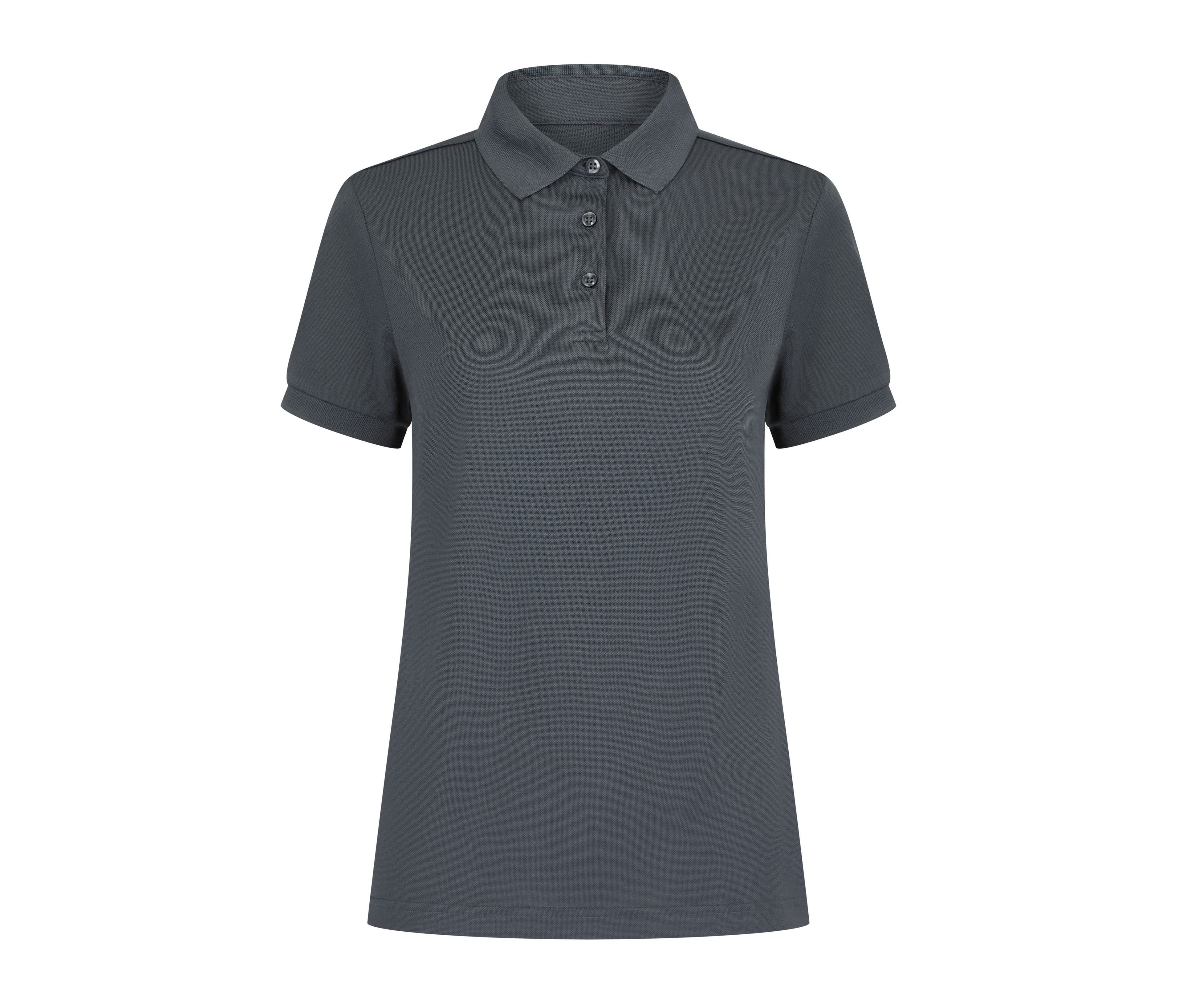 Polo femme en polyester recyclé CHARCOAL