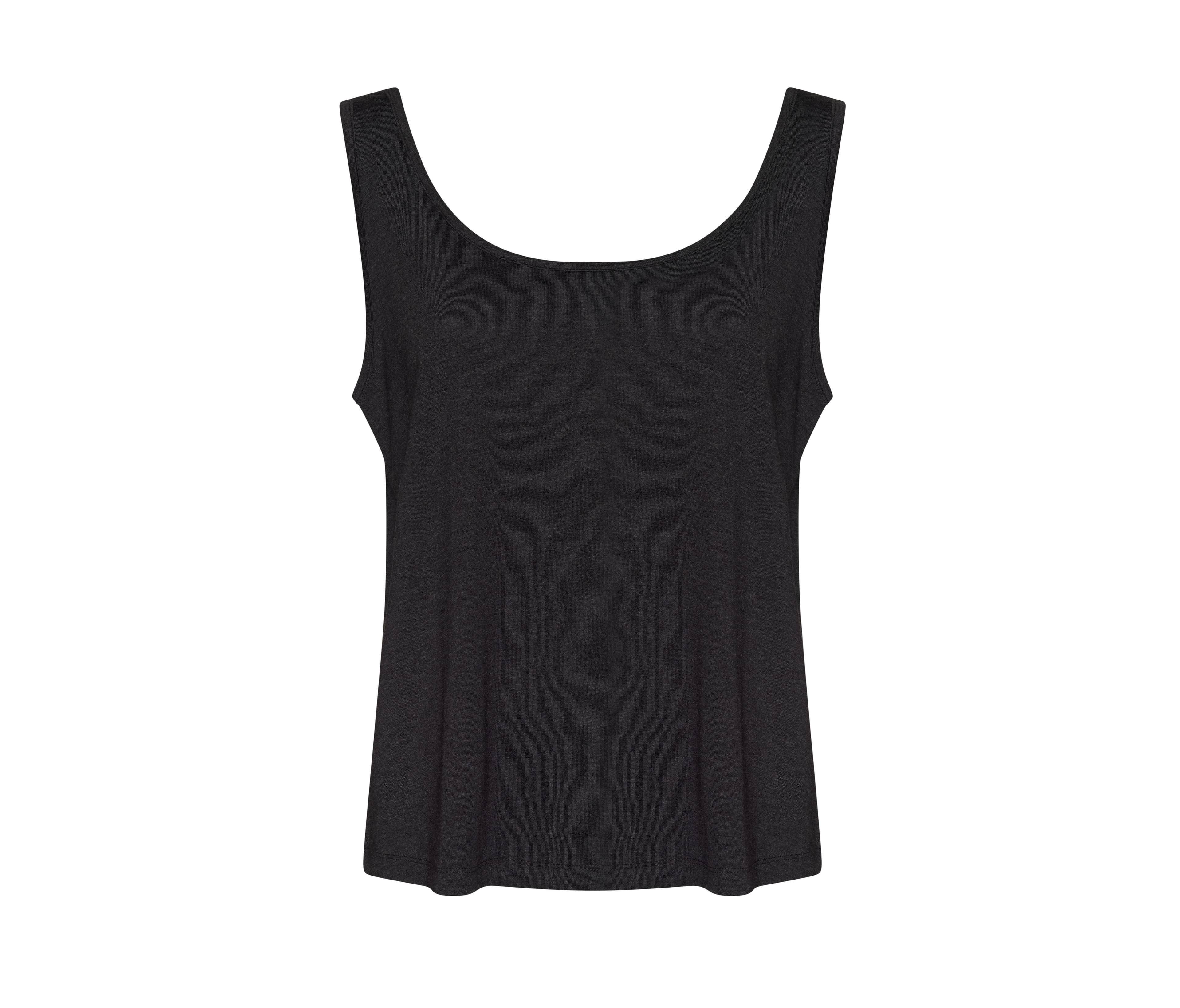 Débardeur tri-blend femme HEATHER BLACK