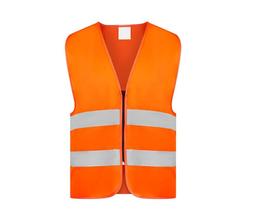 Gilet de sécurité zippé ORANGE