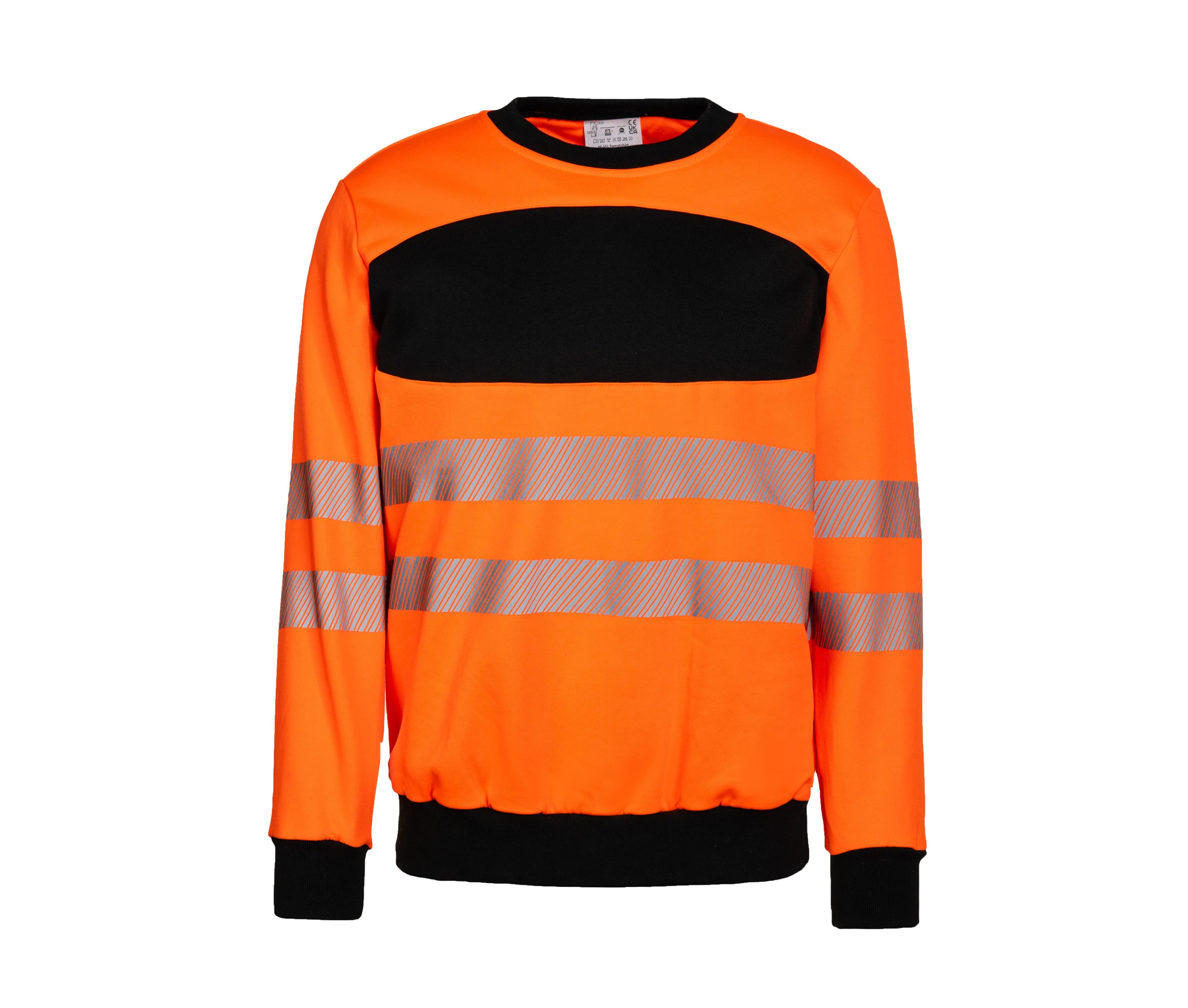 Sweat-shirt haute visibilité ORANGE / BLACK