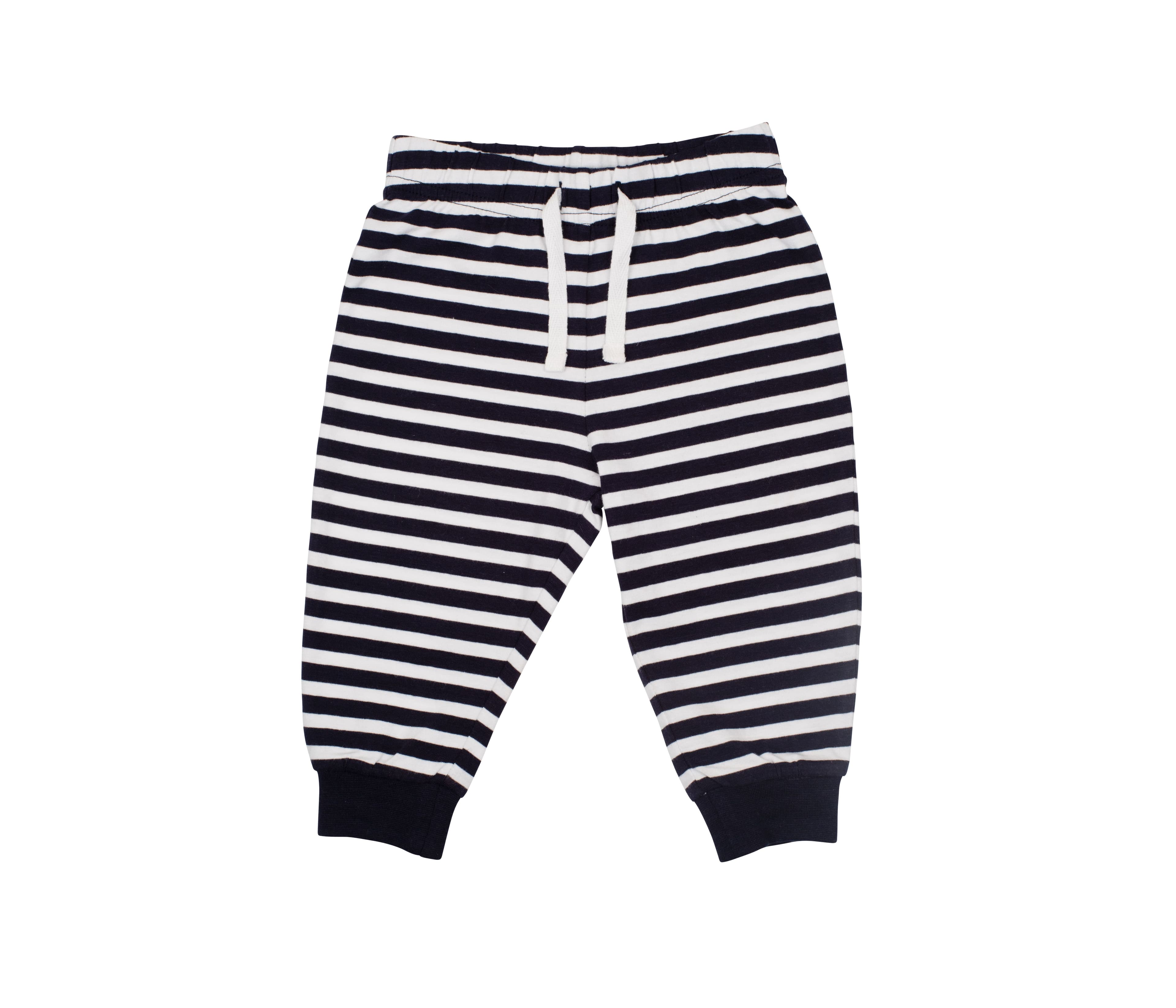 Pantalon de pyjama bébé NAVY / WHITE STRIPES