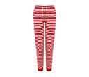 SF CLOTHING Pantalon d'intérieur stretch femme RED / WHITE STRIPES