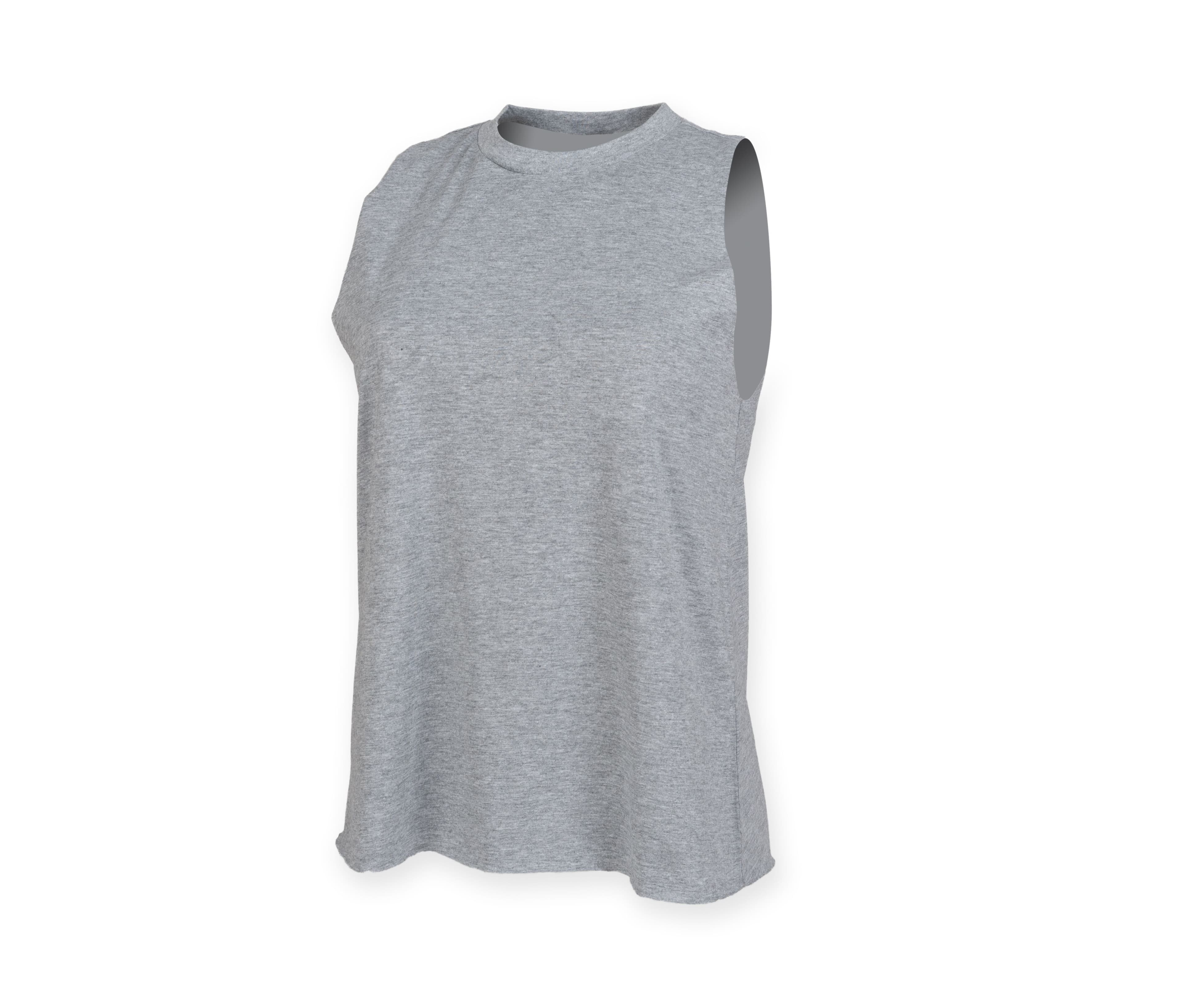 Débardeur femme emmanchures échancrées HEATHER GREY
