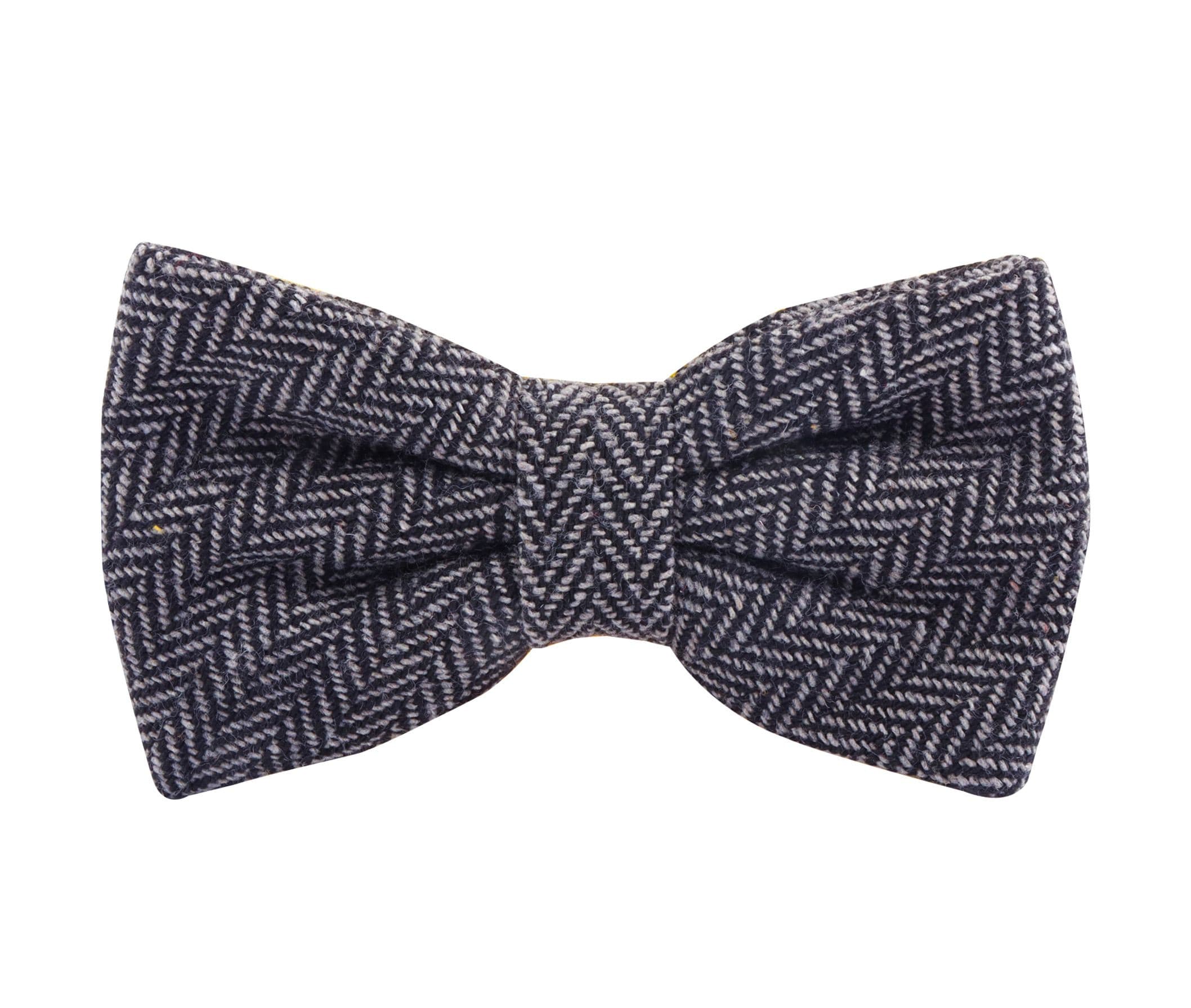 Noeud papillon stylé avec motif à chevrons Herringbone ANTHRACITE