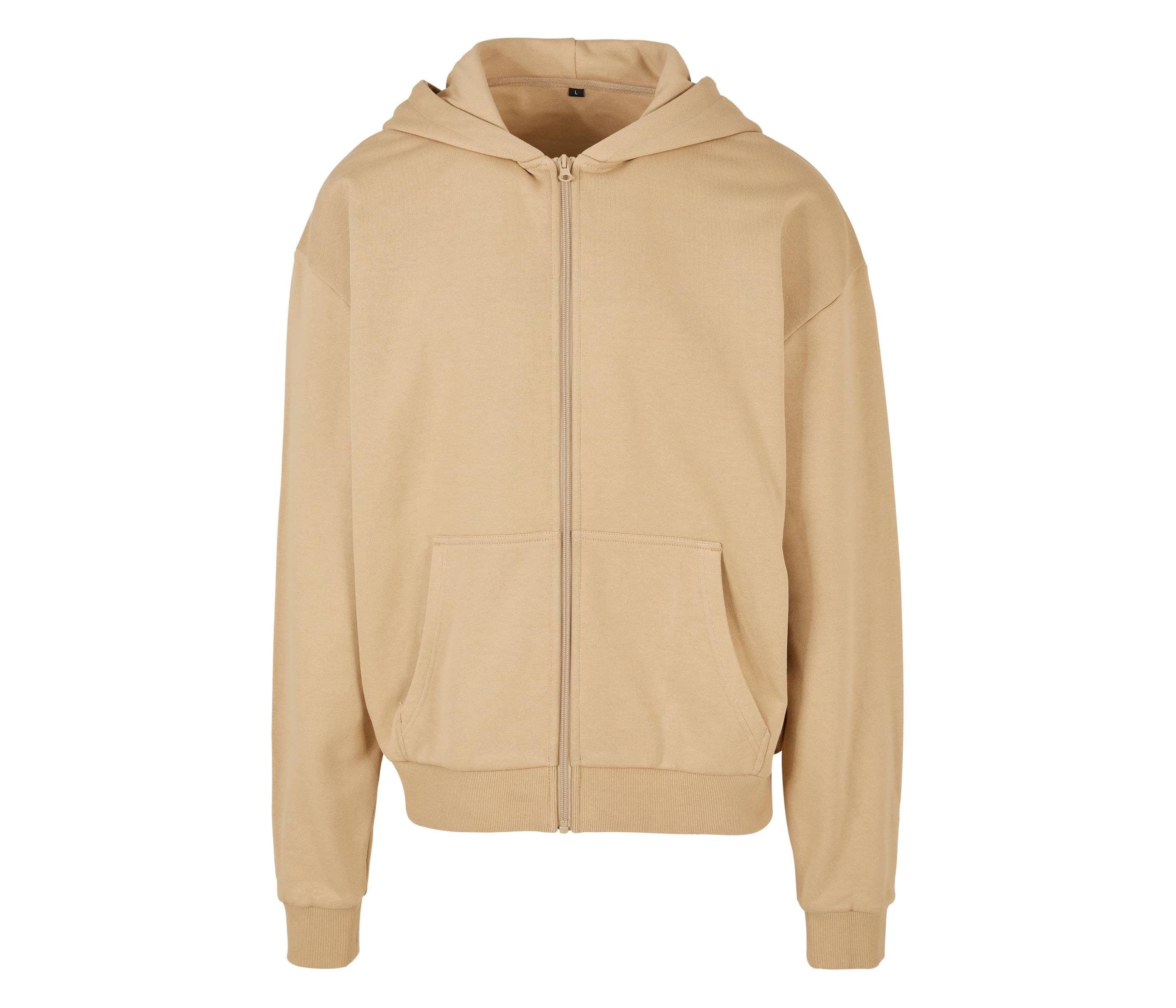 Sweat zippé à capuche très lourd UNION BEIGE