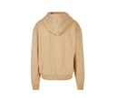 BUILD YOUR BRAND Sweat zippé à capuche très lourd UNION BEIGE