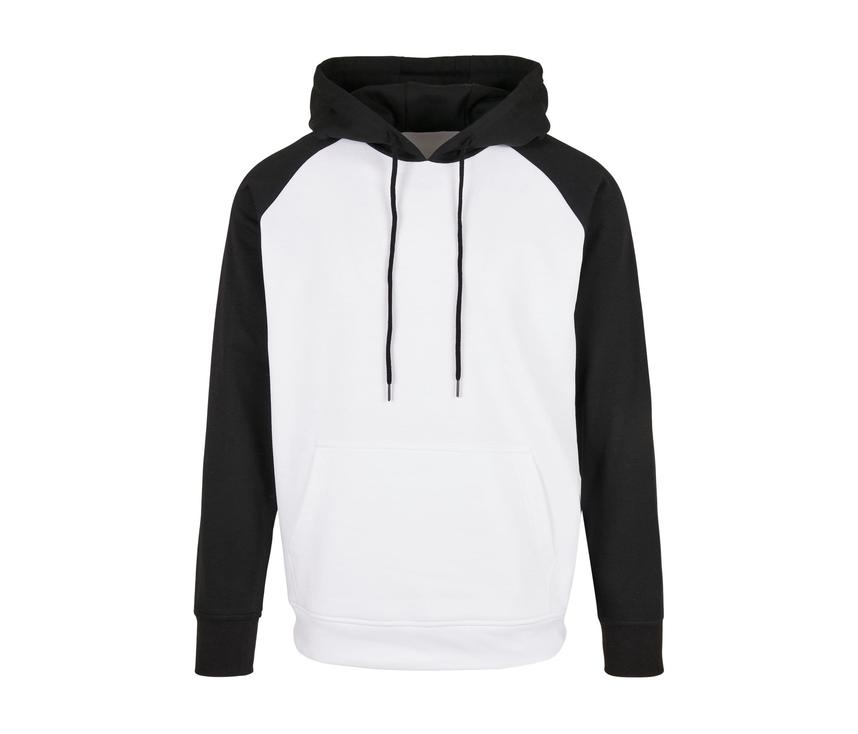 Sweat capuche manches et capuche contrastées WHITE / BLACK