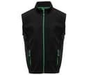 BLACK&MATCH Bodywarmer polaire contrasté BLACK / KELLY GREEN