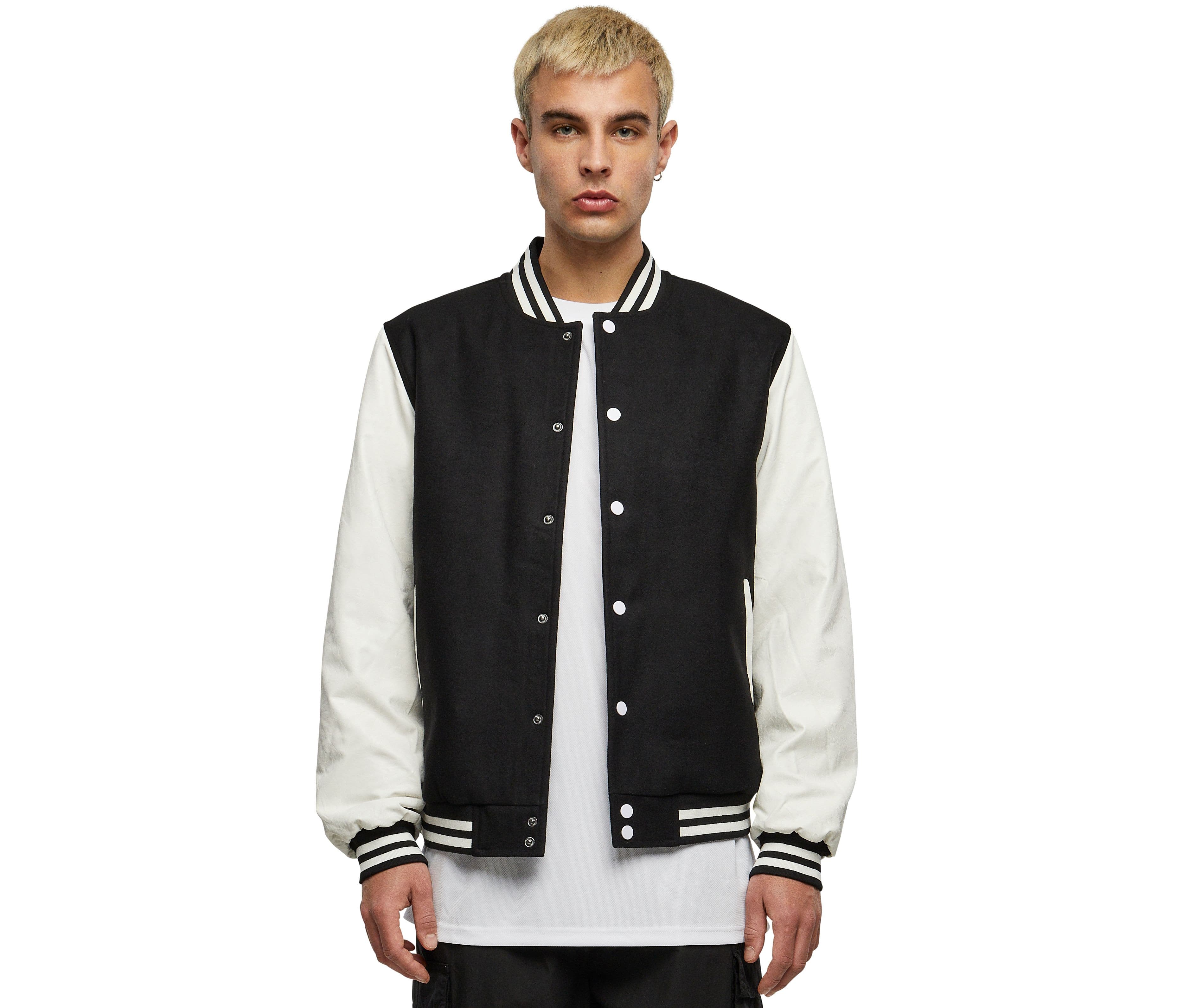 Veste baseball en simili cuir