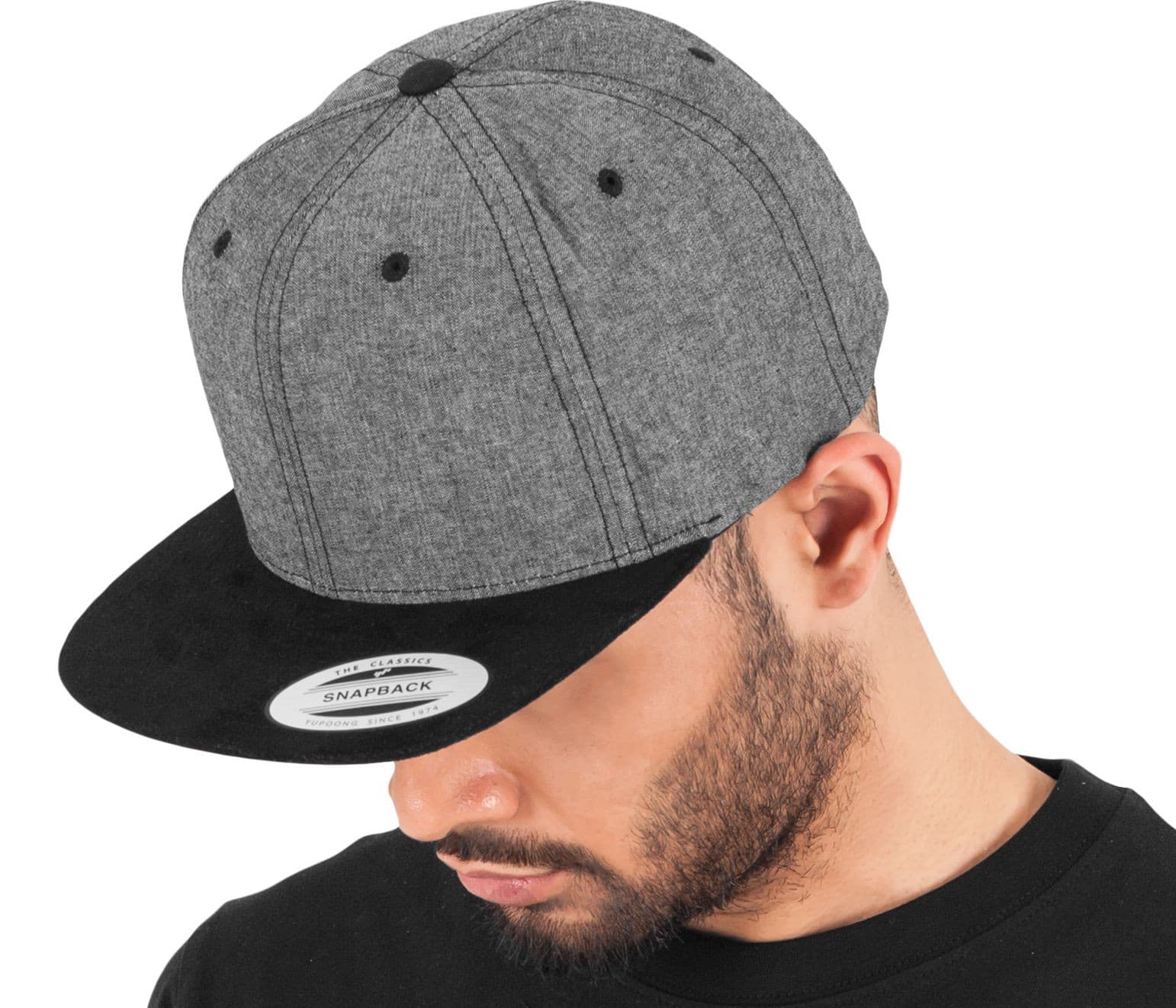 Casquette snapback toucher velours