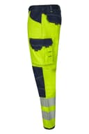 VELILLA PANTALON STRETCH AVEC GENOUILLÈRES ET BANDES RÉFLÉCHISSANTES NAVY / FLUO YELLOW