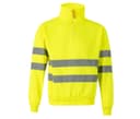 VELILLA SWEAT COL ZIPPÉ HAUTE VISIBILITE FLUO YELLOW