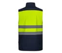 VELILLA GILET SOFTSHELL BICOLORE NAVY / FLUO YELLOW