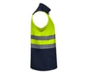 VELILLA GILET SOFTSHELL BICOLORE NAVY / FLUO YELLOW