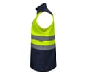VELILLA GILET SOFTSHELL BICOLORE NAVY / FLUO YELLOW