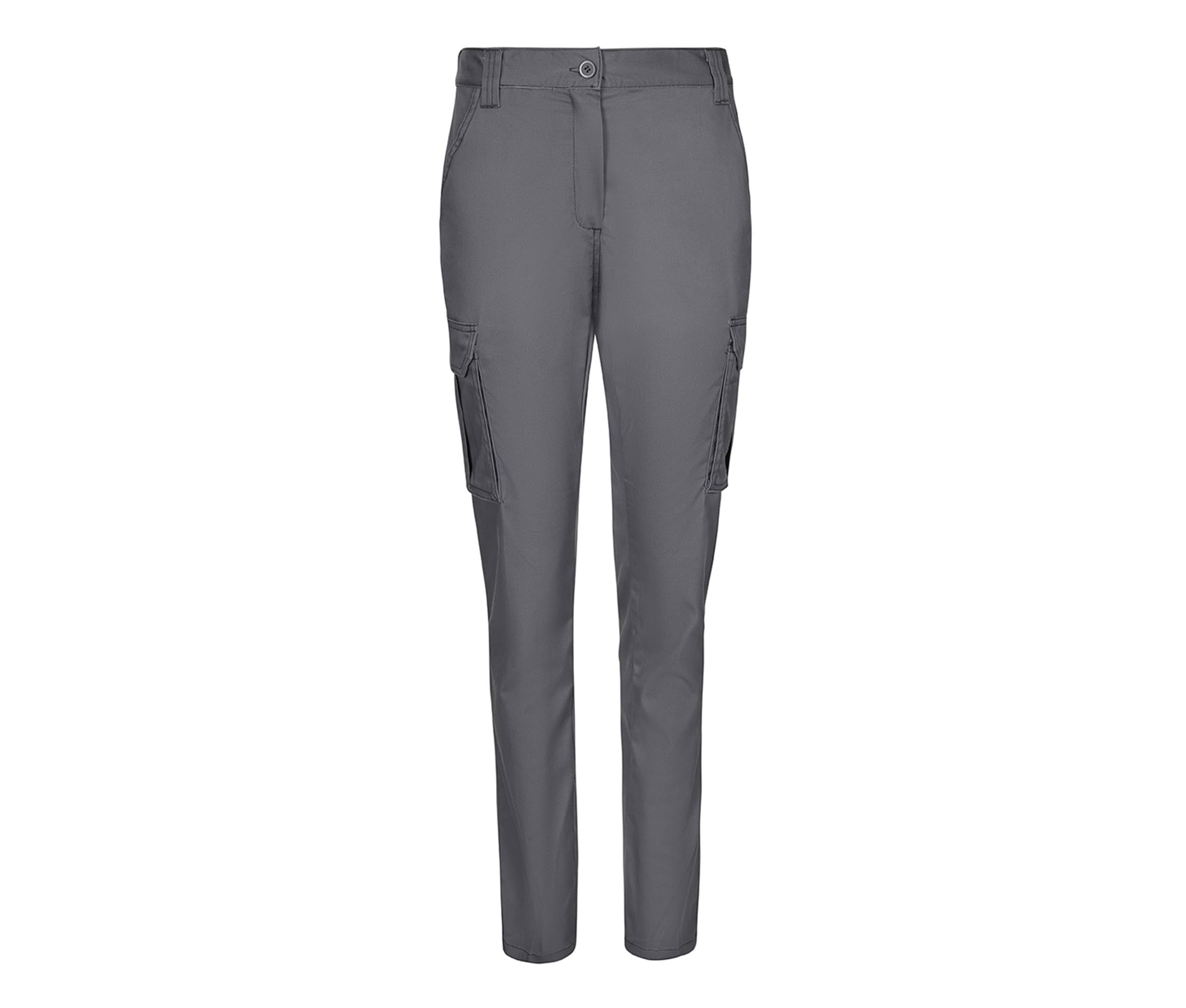 PANTALON STRETCH MULTI-POCHES FEMME GREY