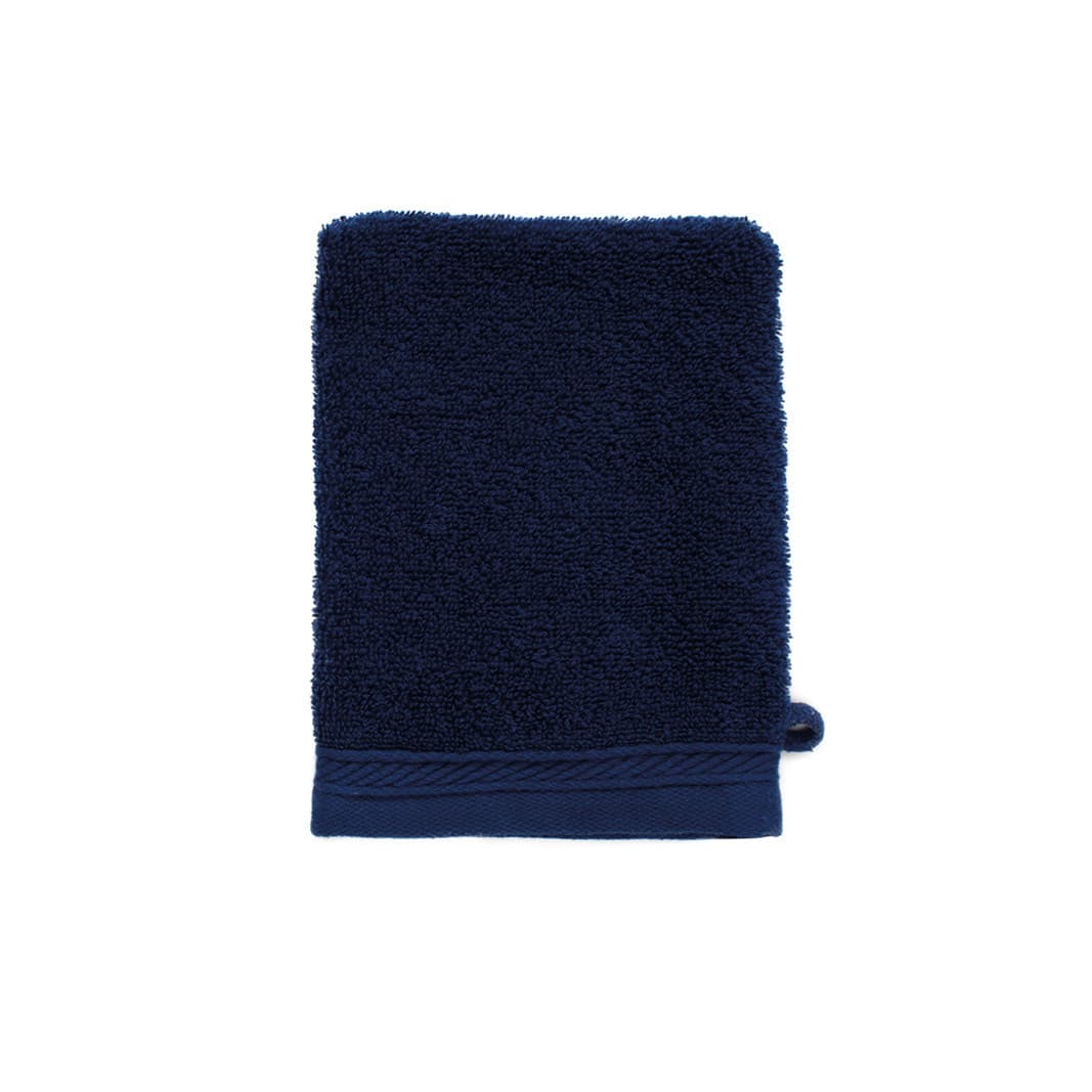 Gant de toilette en coton organique NAVY BLUE