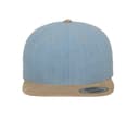 FLEXFIT Casquette snapback toucher velours BLUE / BEIGE