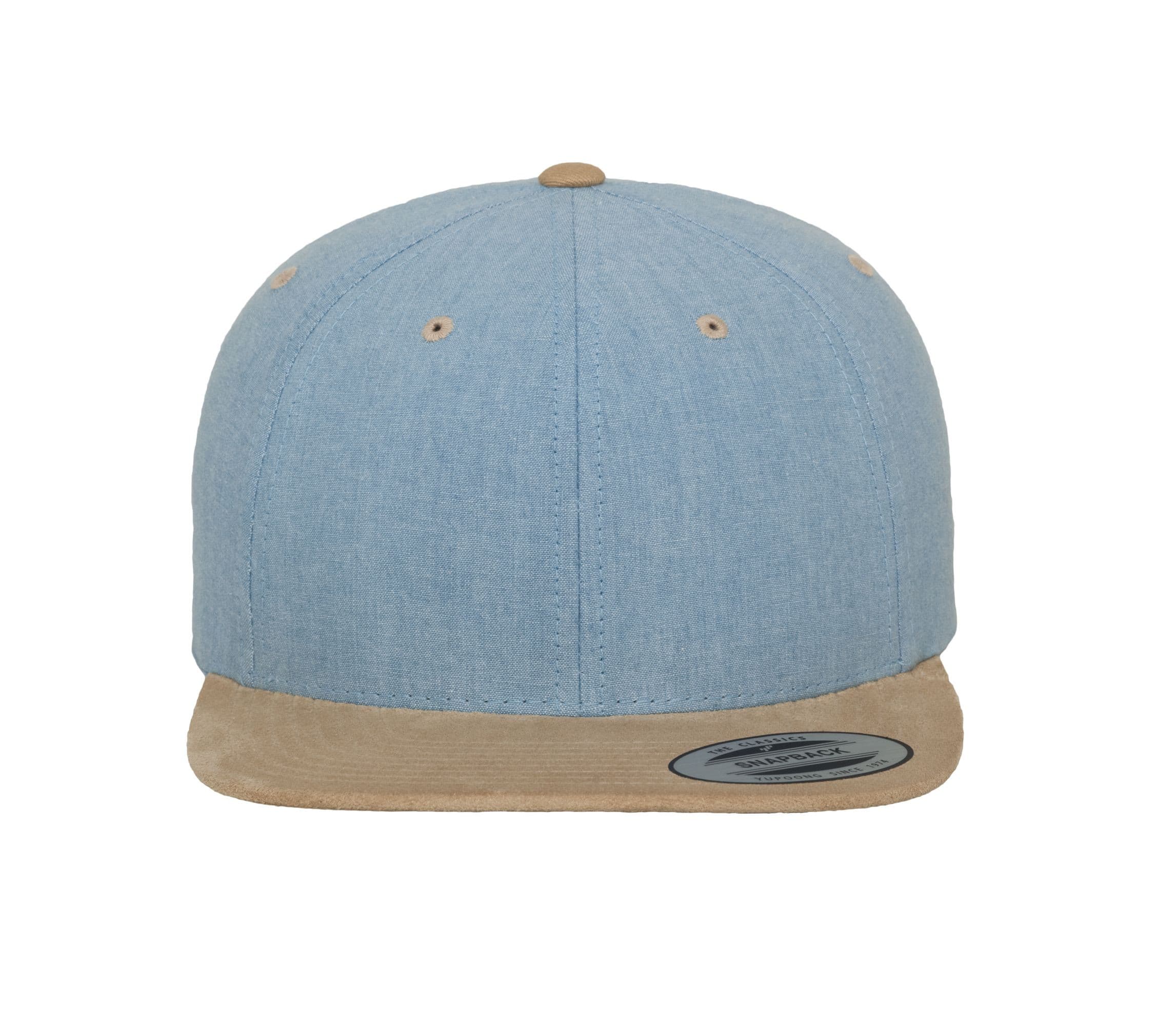 Casquette snapback toucher velours BLUE / BEIGE
