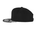 FLEXFIT Casquette 6 pans impression rose sur la visière BLACK / GREY