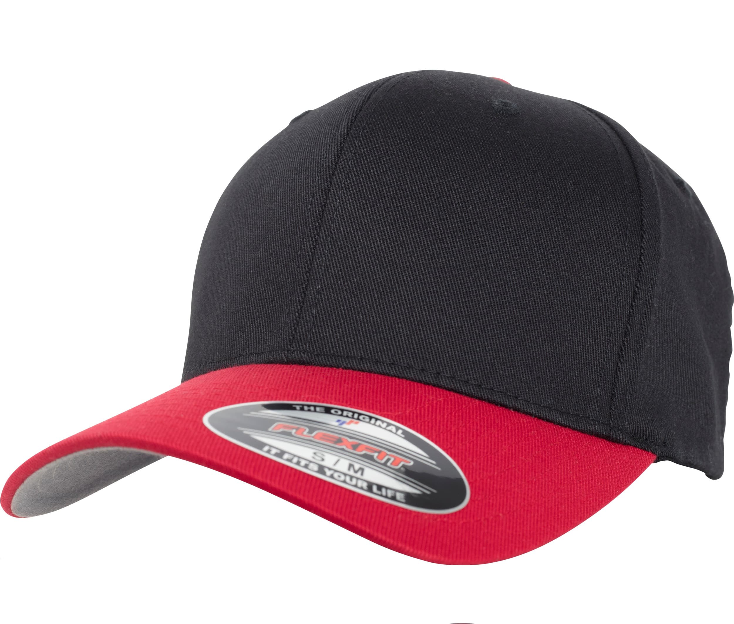 Casquette baseball bicolore BLACK / RED