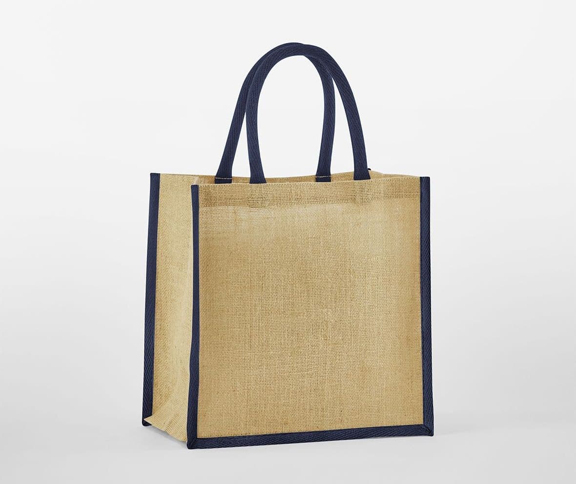 Sac cadeau en toile de jute NATURAL / FRENCH NAVY