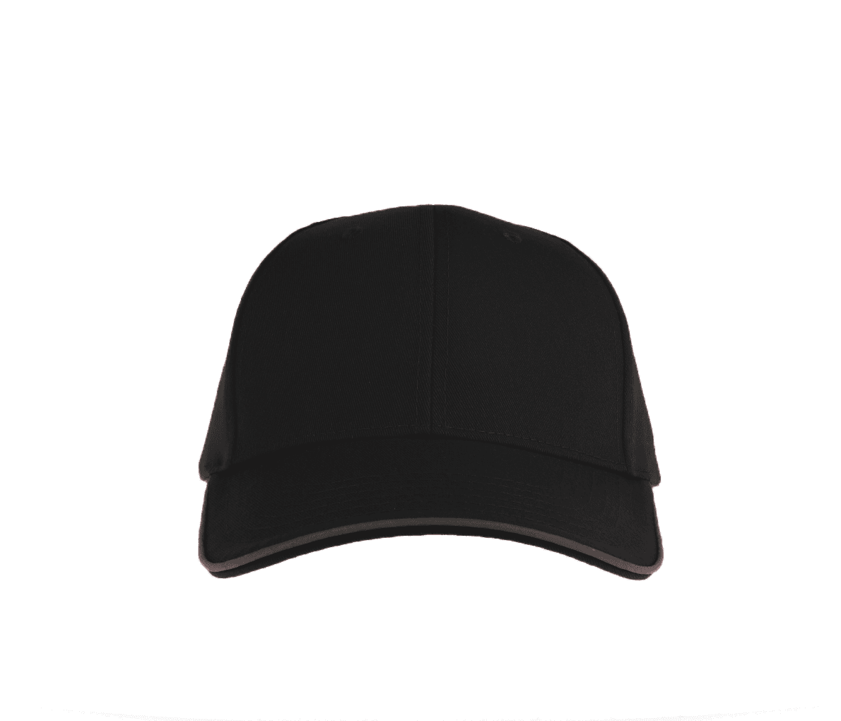Casquette 6 pans liseré réfléchissant BLACK