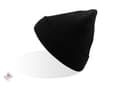 ATLANTIS HEADWEAR Bonnet en bord côte avec rabat BLACK