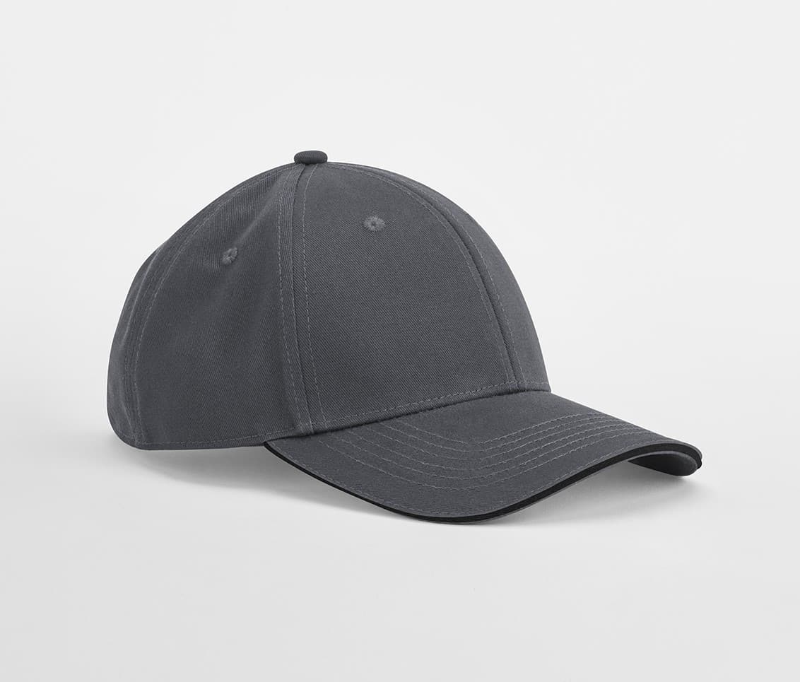 Casquette en coton organique avec liseré GRAPHITE GREY/BLACK