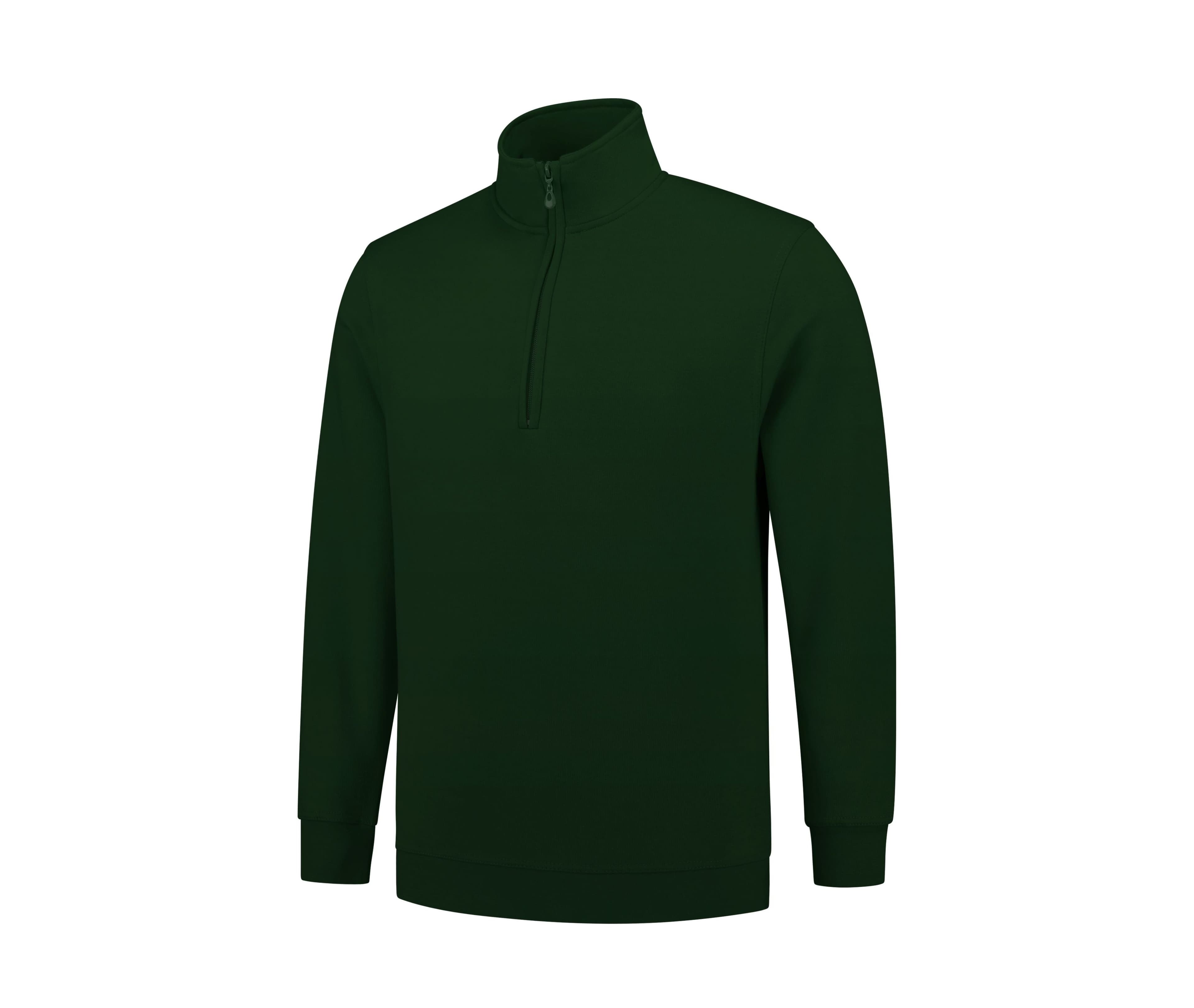 Sweat col zippé BOTTLE GREEN