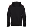 JUST HOODS Sweat de sport zippé JET BLACK/FIRE RED