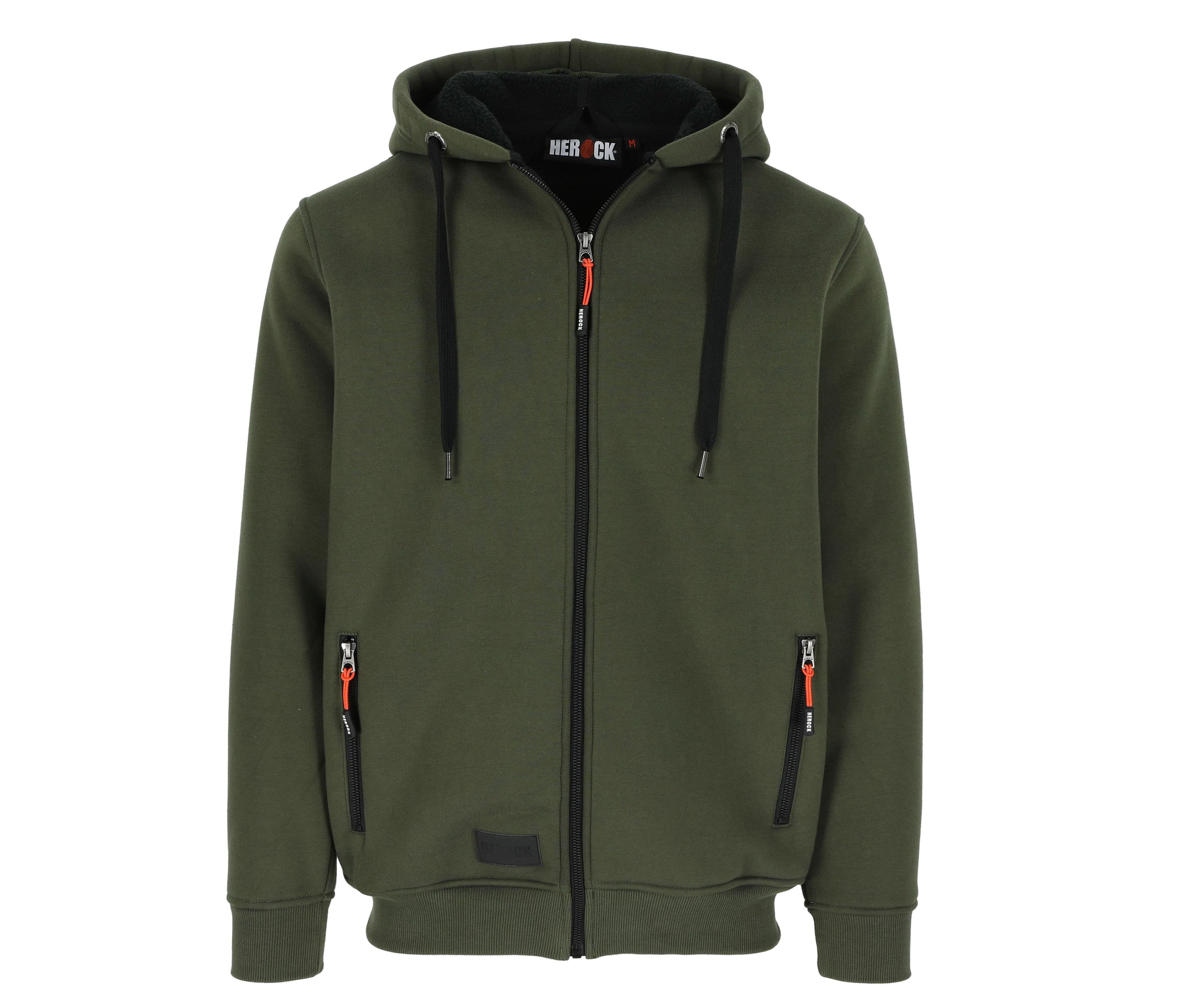 Sweat zippé à capuche déperlant KHAKI