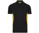 VELILLA POLO BICOLORE MANCHES COURTES BLACK / YELLOW