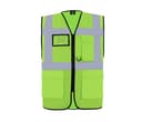 KORNTEX Gilet de sécurité multifonctionnel avec poches LIME GREEN