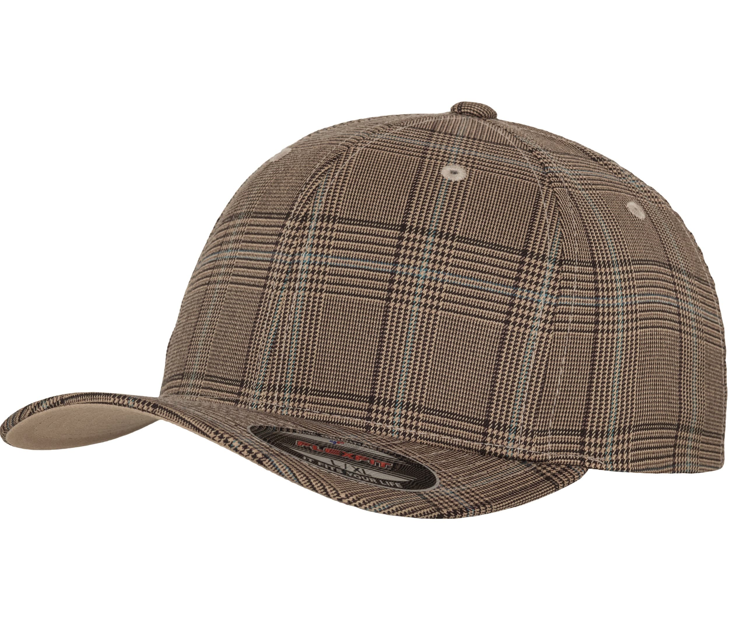 Casquette motif prince de galles BROWN / KHAKI