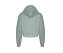 JUST HOODS Sweat court zippé femme DUSTY GREEN
