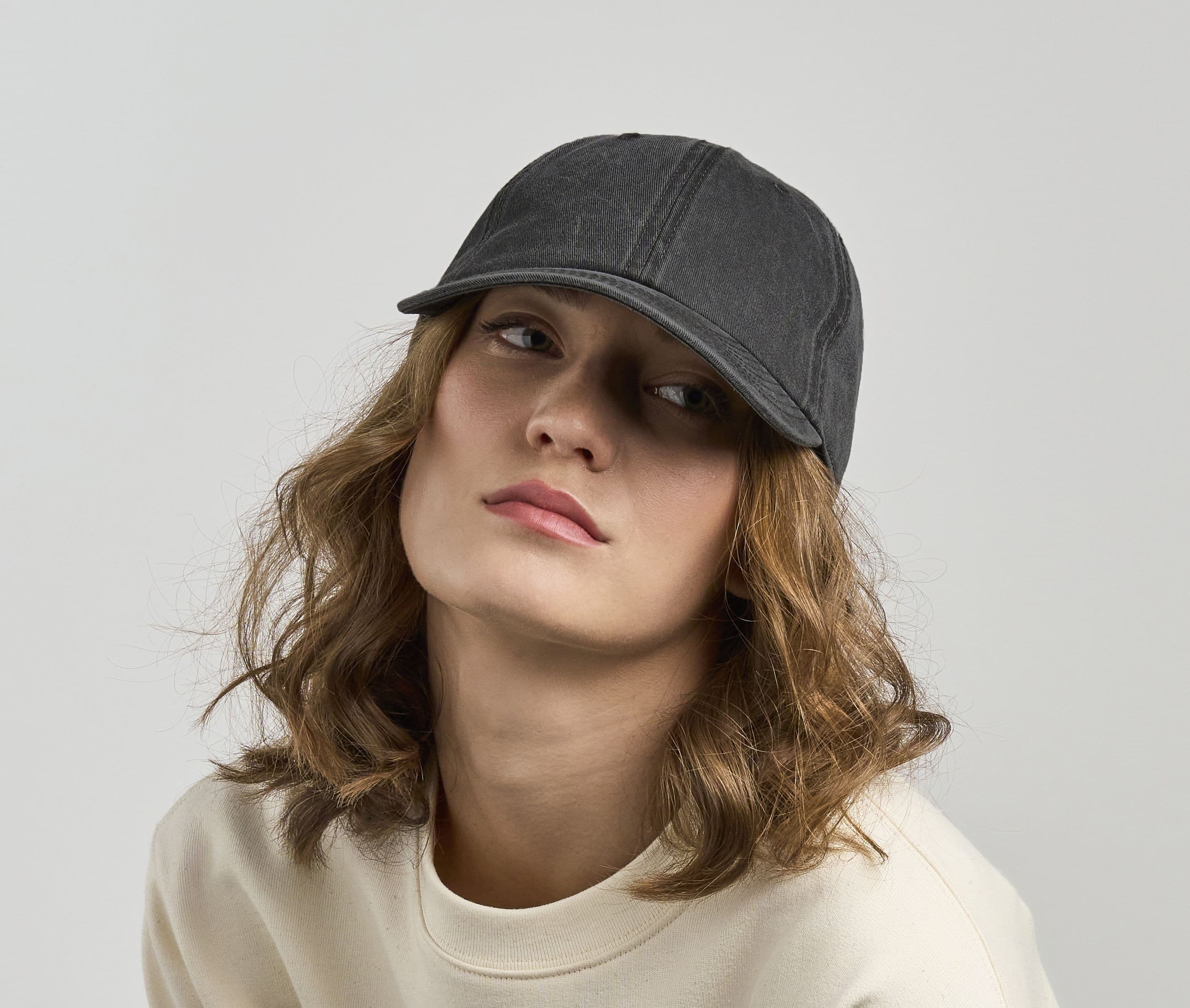 Casquette 6 pans mid visor délavée