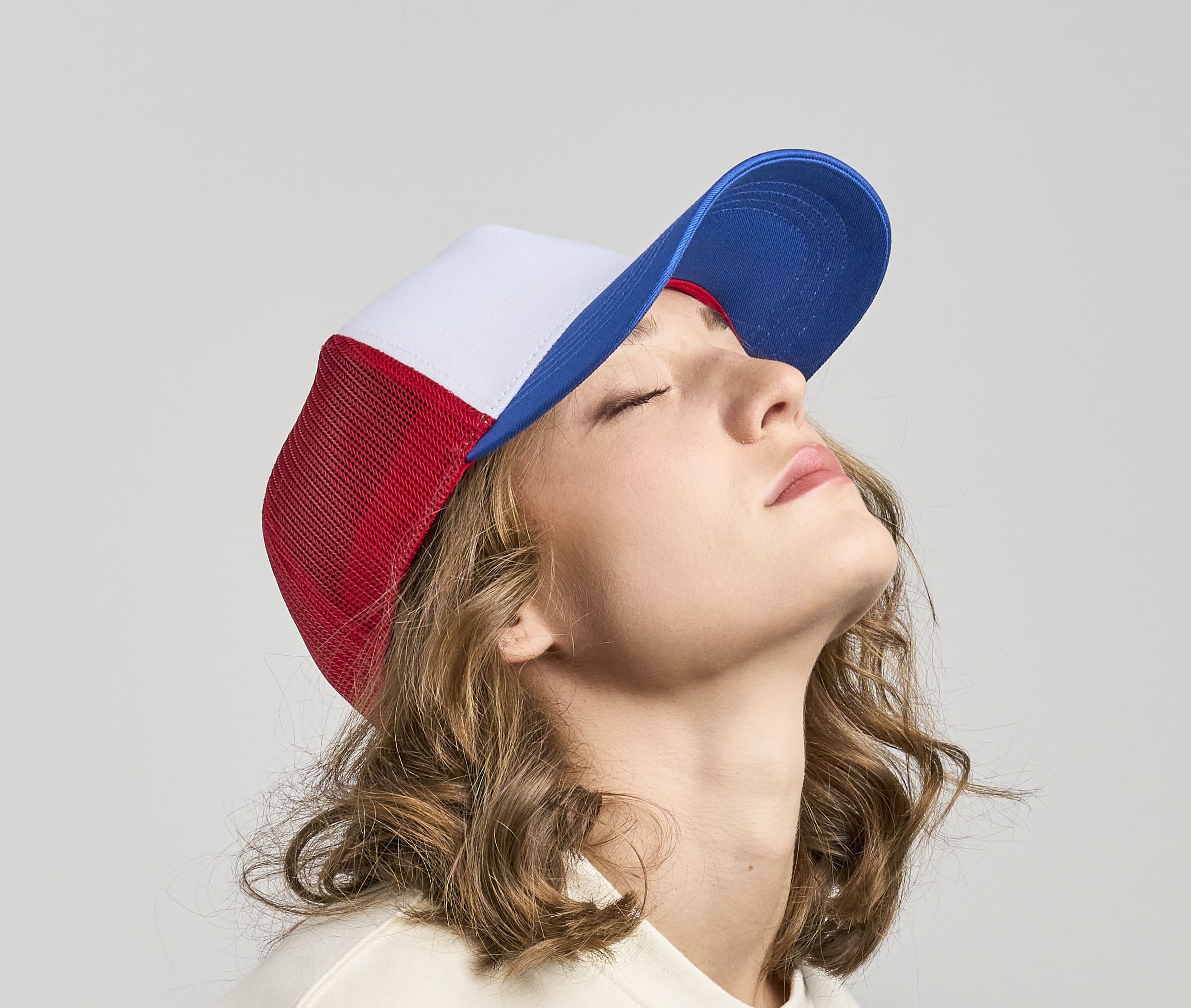 Casquette 5 pans style trucker en coton